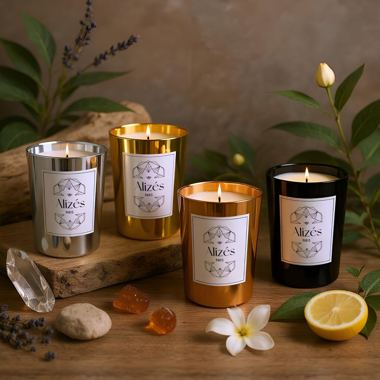 Coffret La Découverte – 4 Bougies 180g – Collection Alizés Paris - Deco-arts.fr