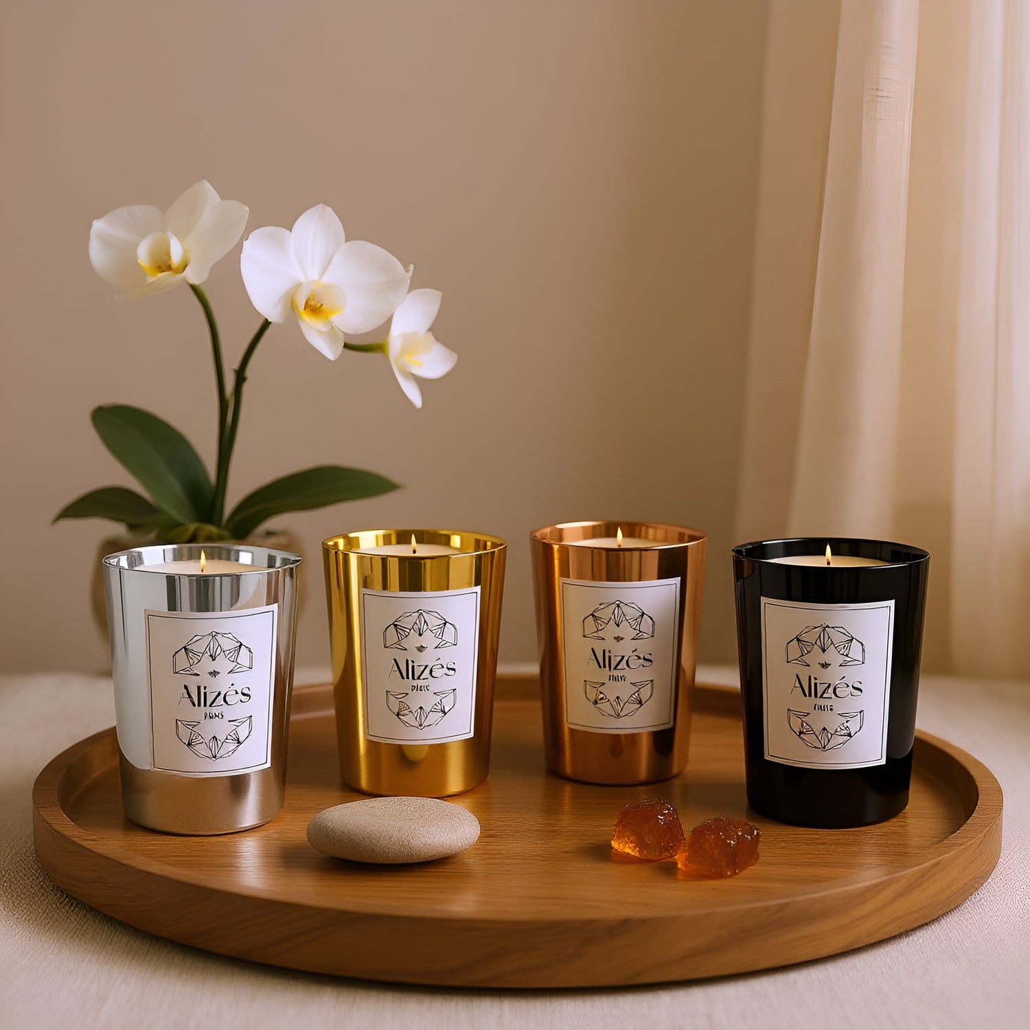 Coffret La Découverte – 4 Bougies 180g – Collection Alizés Paris - Deco-arts.fr