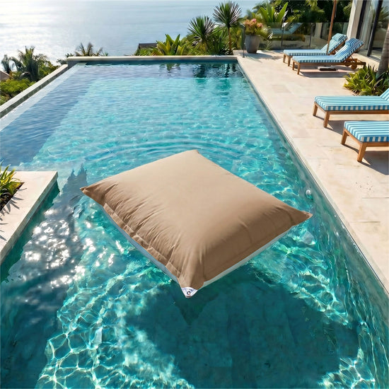 XXL Floating Bean Bag Cover 180x140 Beige - (Cover Only - To Fill - Spécial Pool)
