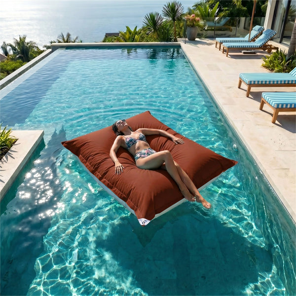 XXL-Schwimmsitzsackbezug 180x140 Terrakotta - (Bezug zum Selbstbefüllen - Spécial Pool)