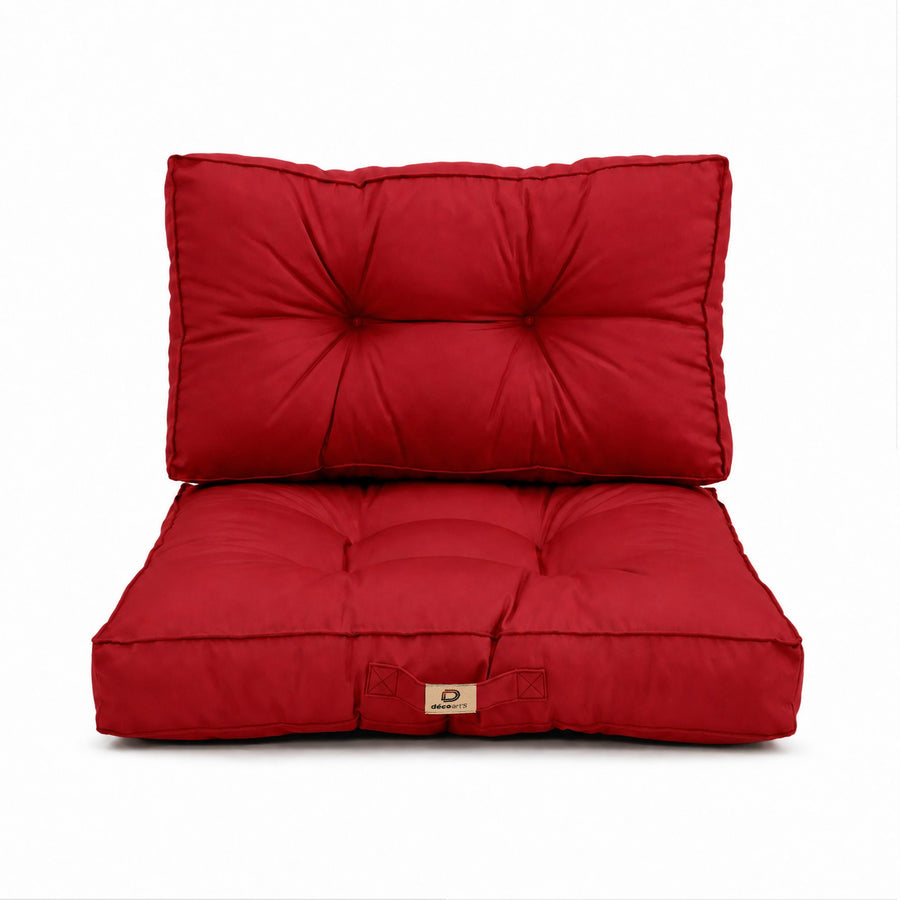 Tufted Cushion Set 50x50 Red, OEKO-TEX certified