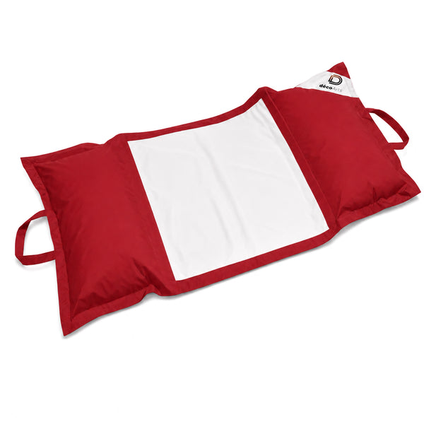 Pouf Flottant Piscine XXL 170x90 Rouge Piment - Matelas Hamac à Billes (Confort Adulte)