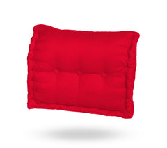 Pallet back cushion padded in Polyester Chilli Red 60x40x15cm