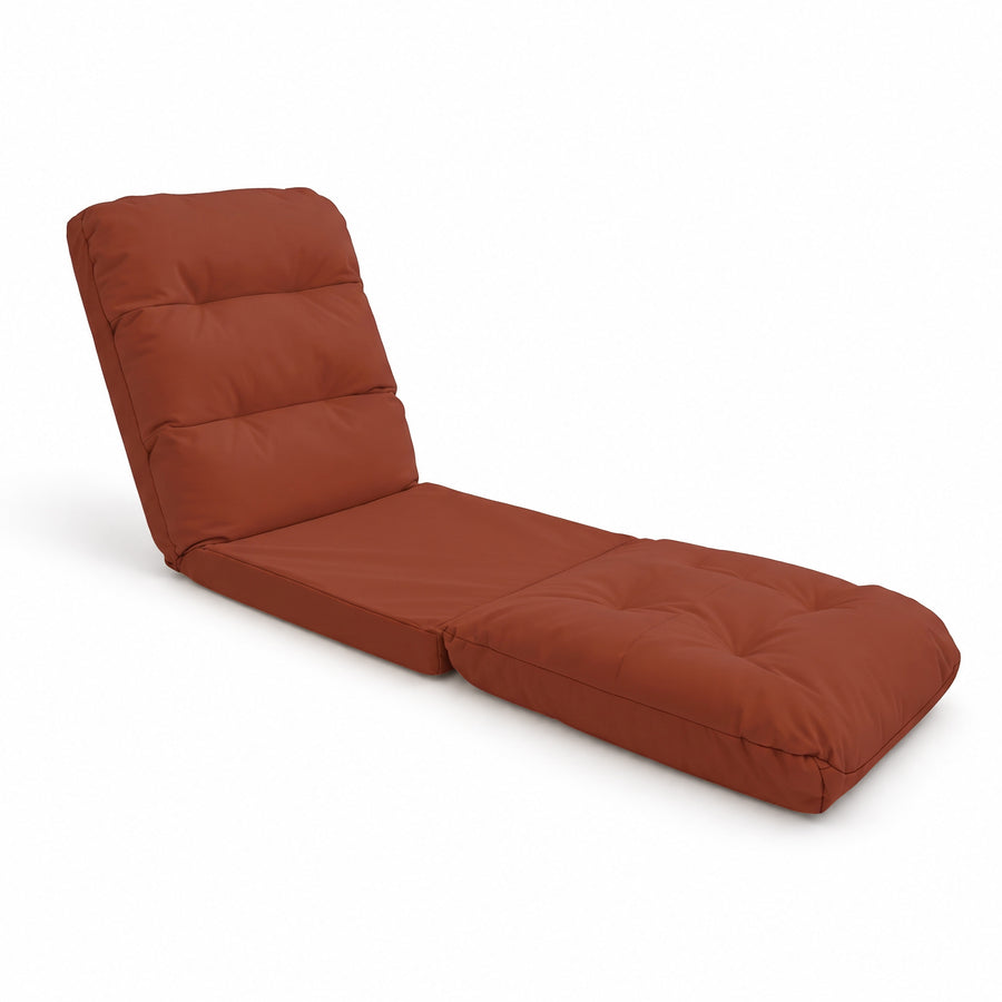 Poltrona de Chão Convertível Terracota - 3 em 1 (Cama 210x60) & Encosto Regulável