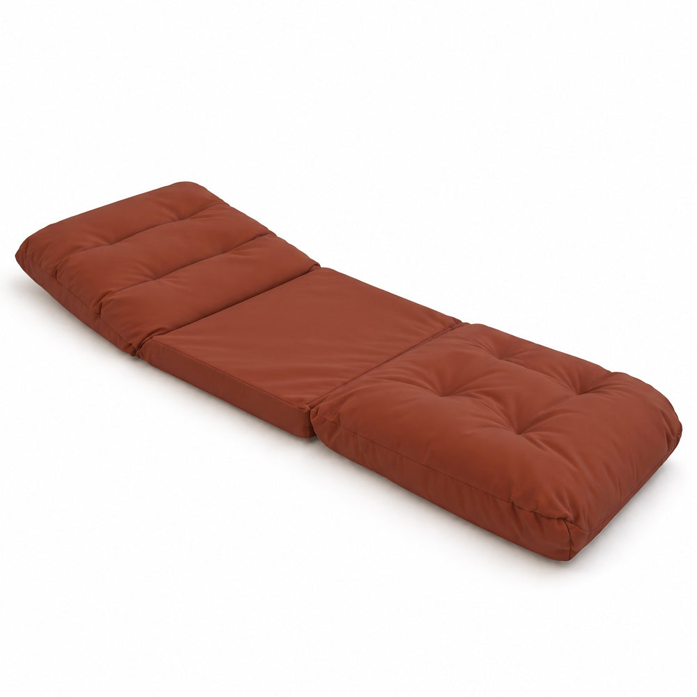 Converteerbare vloerfauteuil Terracotta - 3-in-1 (Bed 210x60) & Verstelbare rugleuning