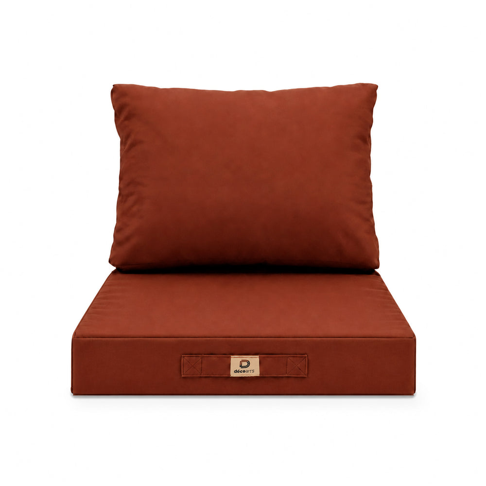 Gartenlounge-Kissen-Set 50x60 Terrakotta, Polyesterstoff