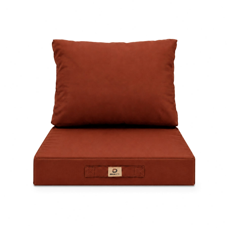 Garden Lounge Cushion Set 50x60 Terracotta, polyester fabric