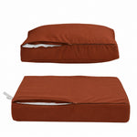 Gartenlounge-Kissen-Set 60x60 Terrakotta - Abnehmbar & UV-beständig (Sitzfläche + Rückenlehne)