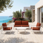 Gartenlounge-Kissen-Set 60x60 Terrakotta - Abnehmbar & UV-beständig (Sitzfläche + Rückenlehne)