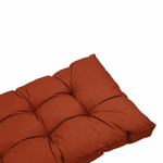 Conjunto de Almofadas Acolchoadas 50x50 Terracota - Espesso 15cm & Macio (Assento + Encosto)