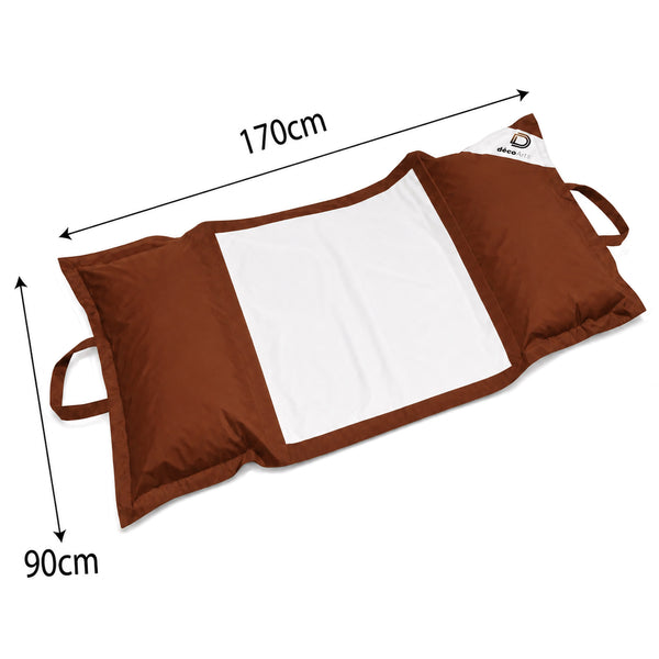 XXL Floating Pool Bean Bag 170x90 Terracotta - Bead Hammock Mattress (Adult Comfort)