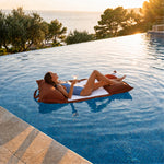 XXL Floating Pool Bean Bag 170x90 Terracotta - Bead Hammock Mattress (Adult Comfort)
