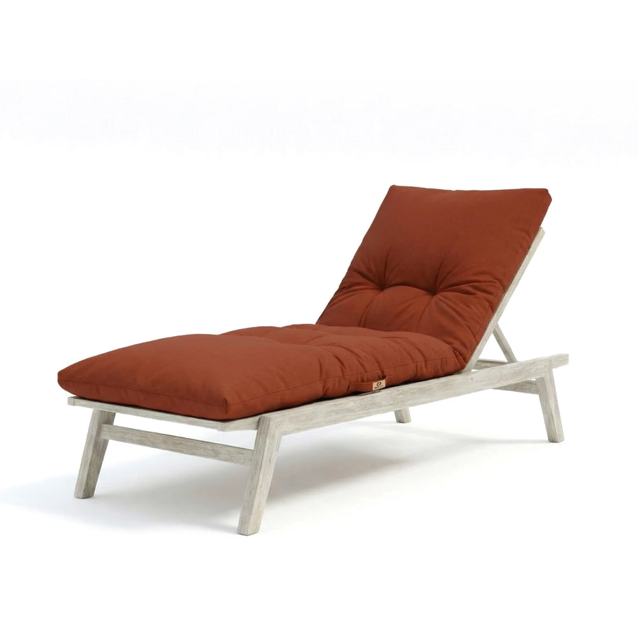 Ligbedkussen 185x55 Terracotta, polyester stof