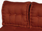 Coussin dossier pour palette capitonné en Polyester Terracotta 60x40x15cm - Deco-arts.fr