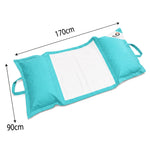 XXL-Schwimmsitzsack für den Pool 170x90 Karibikblau - Hängematten-Perlenmatte (Erwachsenenkomfort)