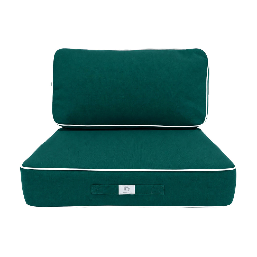 Premium Cushion Set 60x60 Emerald Green, high-density foam filling