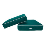 Premium-Kissen-Set 50x50 Smaragdgrün - Dick 12cm & Paspelverarbeitung