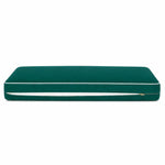 Premium kussenset 120x60 Smaragdgroen - 1 Zitting + 2 Rugleuningen (Dik 12cm & Passepoil)