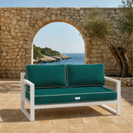 Ensemble Coussins Premium 100x50 Vert Émeraude - 1 Assise + 2 Dossiers (Épais 12cm & Passepoil)