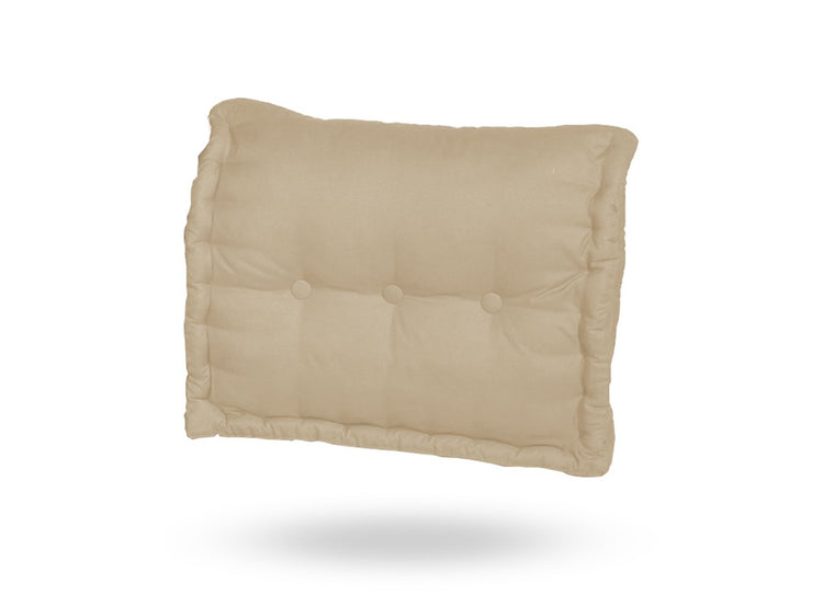 Coussin dossier pour palette capitonné en Polyester Beige 60x40x15cm - Deco-arts.fr