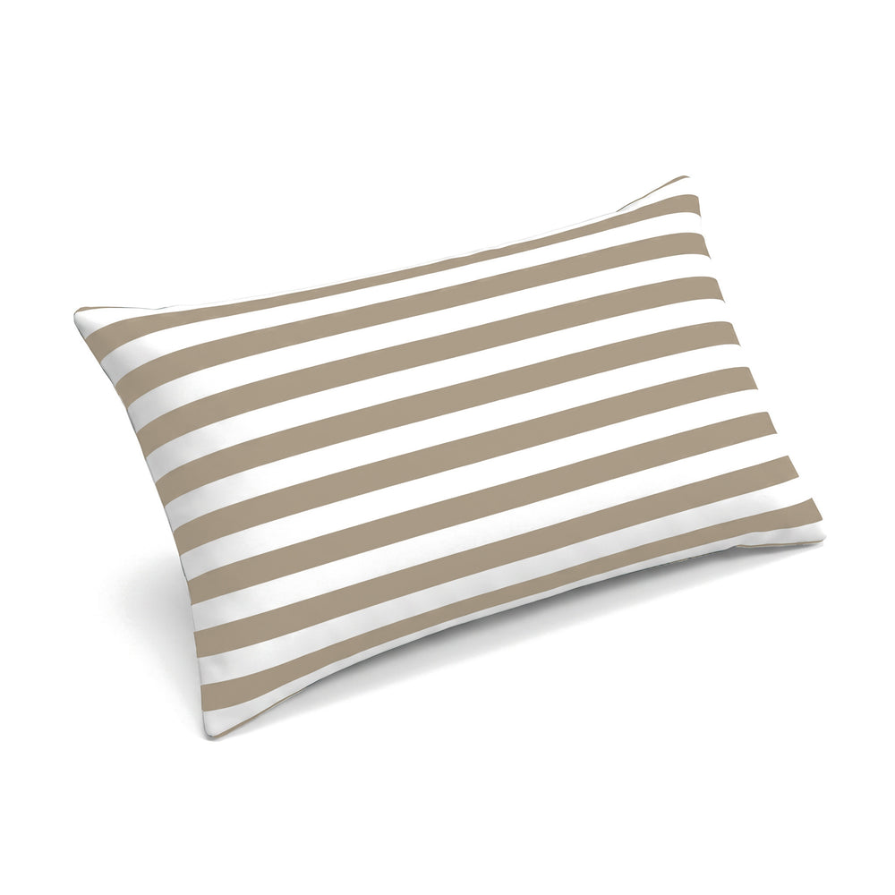 Têtière 60x35 à rayures beiges du matelas transat premium