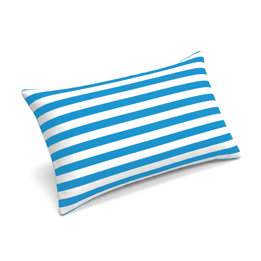 Têtière 60x35 à rayures turquoise du matelas transat premium