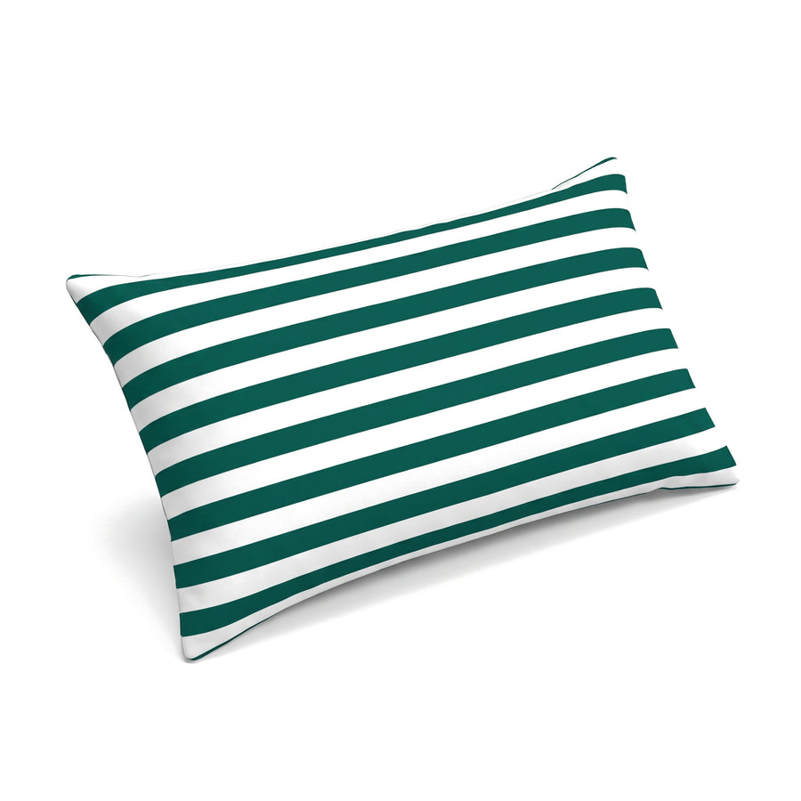 60x35 headrest pillow, green stripes, of the premium sun lounger mattress