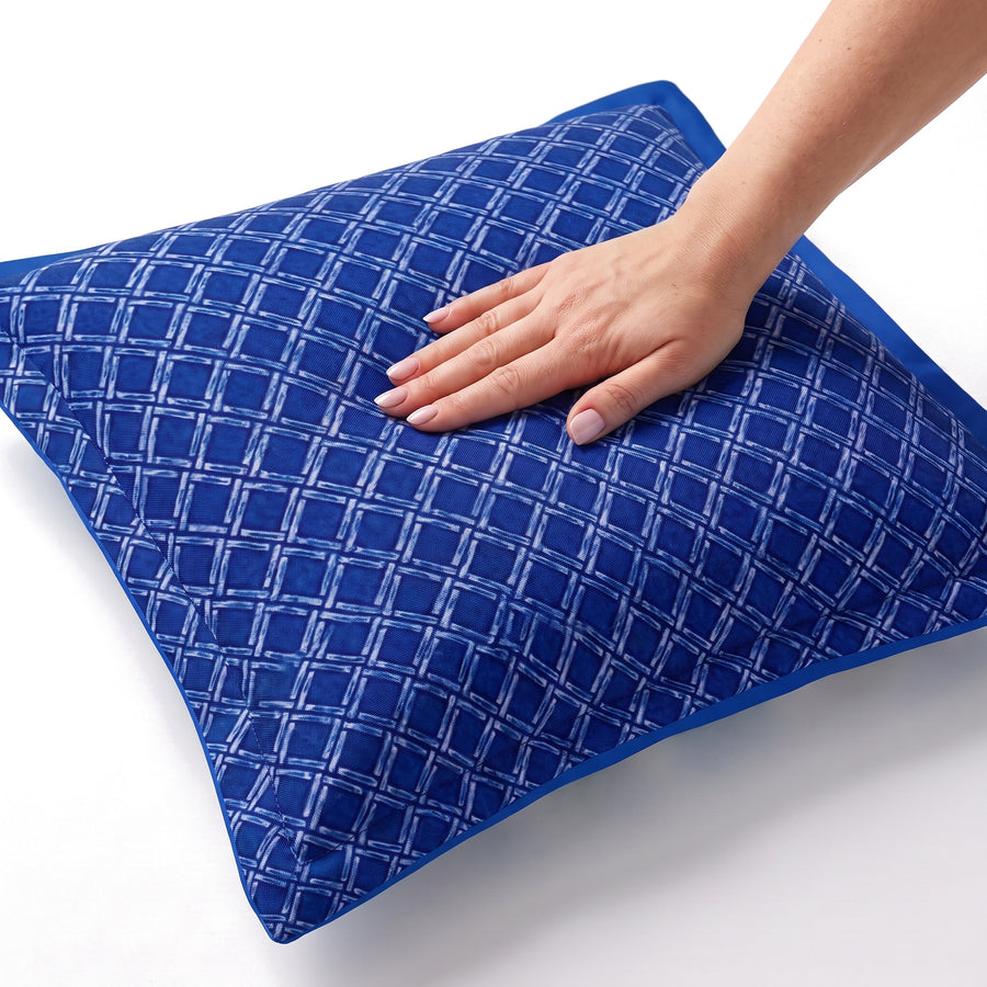 Sierkussen 45x45 motief Blauw Nautisch – zachte vulling van polyestervezels