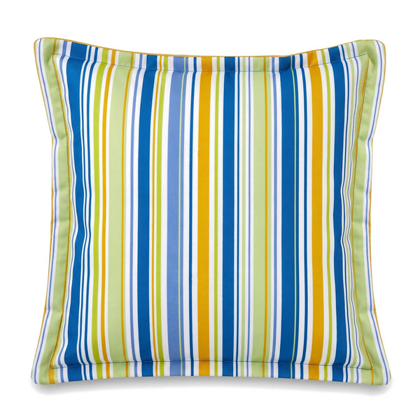 Almofada decorativa 45x45 padrão Riscas Solares, vista de frente