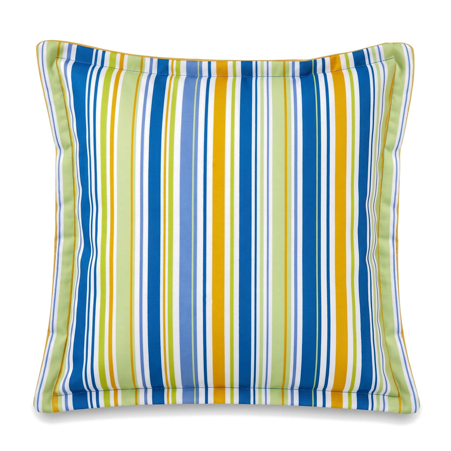 Almofada decorativa 45x45 padrão Riscas Solares, vista de frente