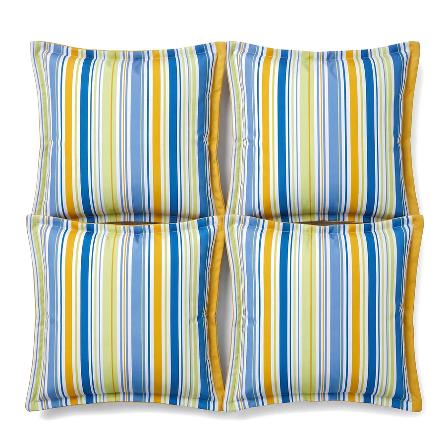Conjunto de 4 almofadas decorativas 45x45 padrão Riscas Solares
