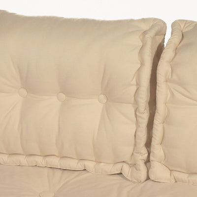 Coussins palette capitonné 120x80x20cm Beige clair - Deco-arts.fr