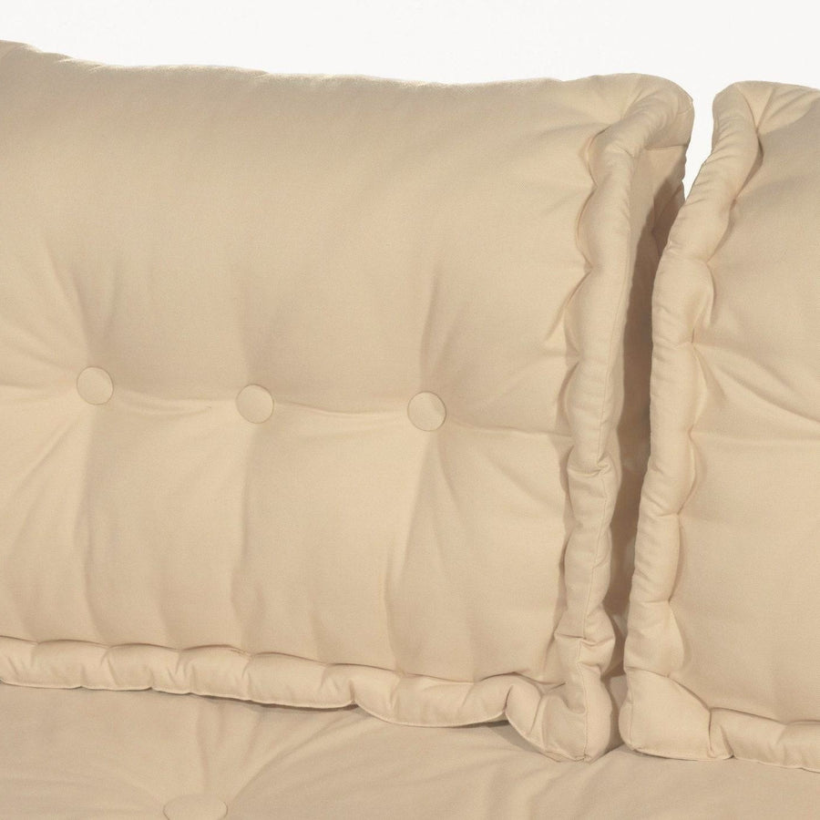Euro-Palettenkissen-Set 120x80 Beige Clair, UV-beständiger und wasserabweisender Stoff