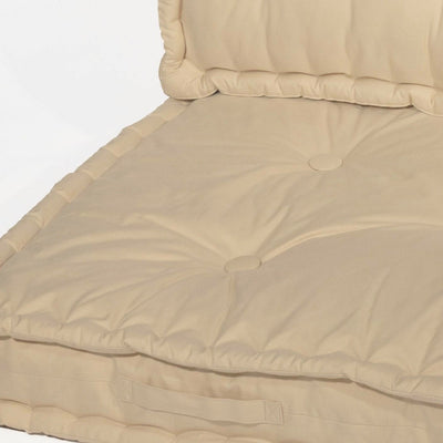 Coussins palette capitonné 120x80x20cm Beige clair - Deco-arts.fr