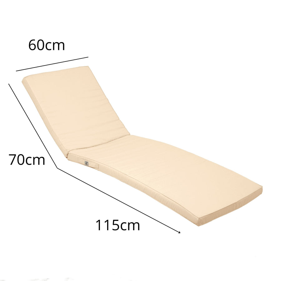 Ligbedkussen 185x60 Beige, waterdicht