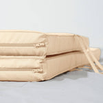 Matelas bain de soleil beige 185x60cm pour transat, déhoussable et imperméable, par Deco-arts.fr