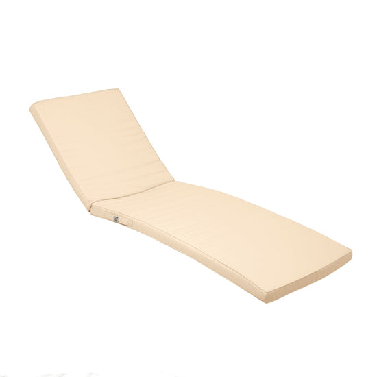 Coussin Bain de Soleil - Matelas pour Transat Dehoussable- 185x60x5cm - Beige