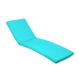 Matelas Bain de Soleil 185x60 Bleu Caraïbes - Déhoussable & Imperméable (Transat)