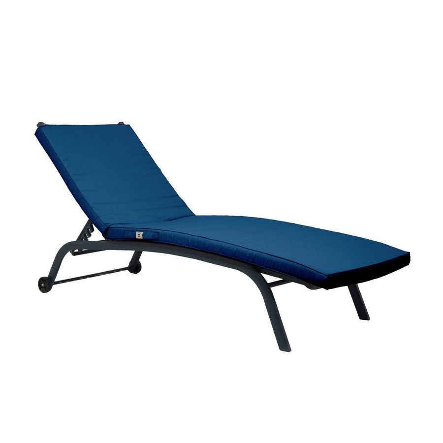 Sonnenliegen-Auflage 185x60 Petrolblau, abnehmbarer Bezug