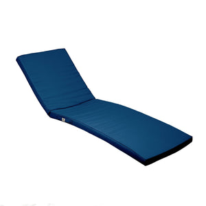 Matelas Bain de Soleil 185x60 Bleu Pétrole - Déhoussable & Imperméable (Transat)