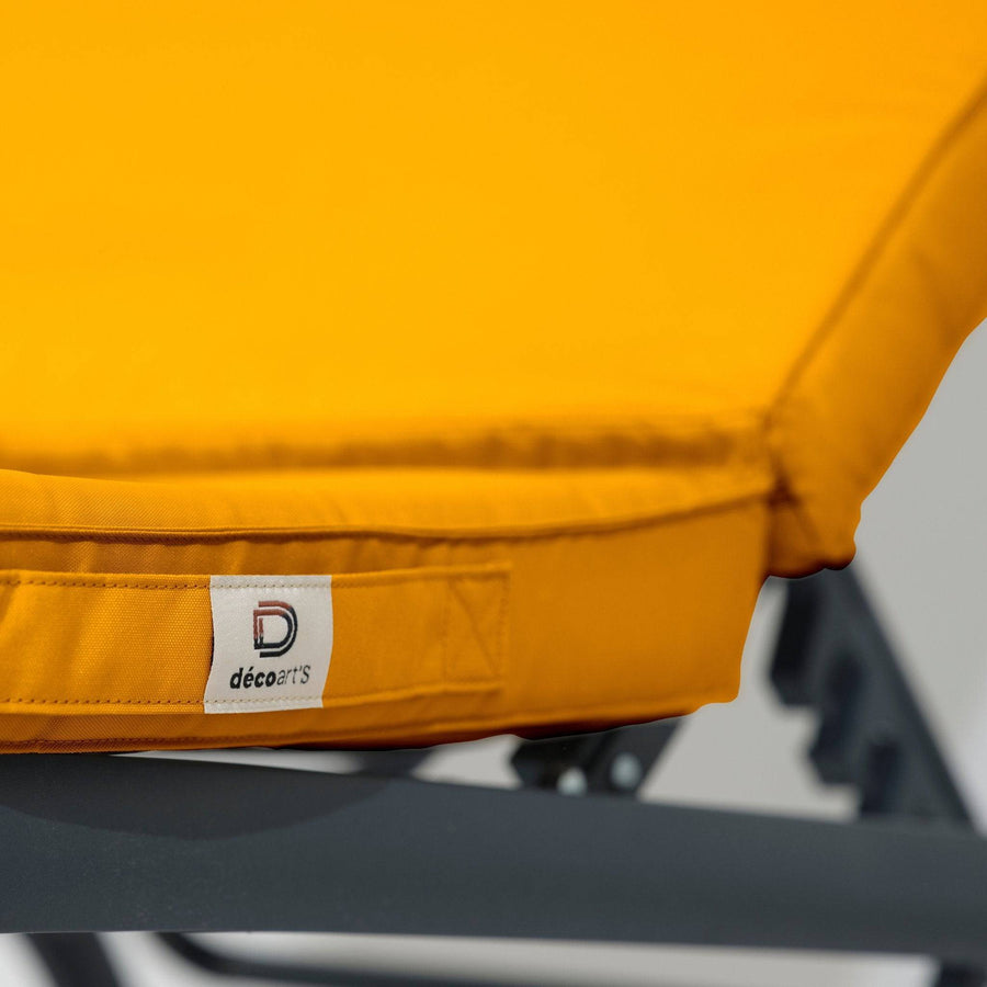 Sun Lounger Cushion 185x60 Honey Yellow, UV-resistant, water-repellent fabric