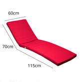 Coussin Bain de Soleil - Matelas pour Transat Déhoussable - 185x60x5cm - Rouge piment - Deco-arts.fr