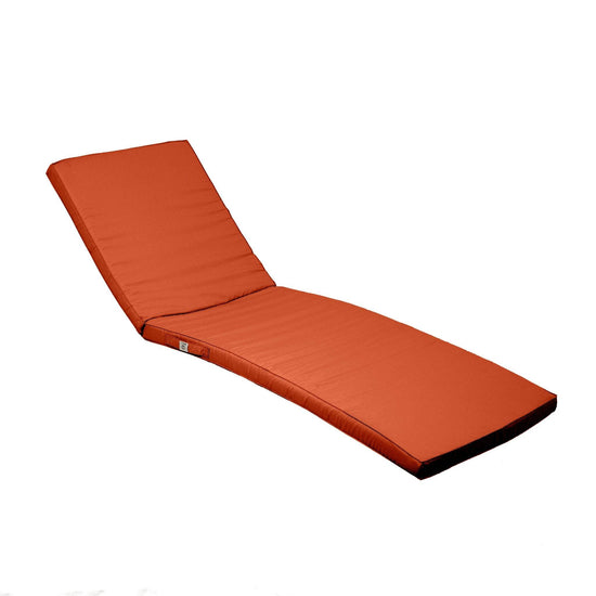 Coussin Bain de Soleil Terracotta  - Matelas pour Transat Déhoussable - 185x60x5cm