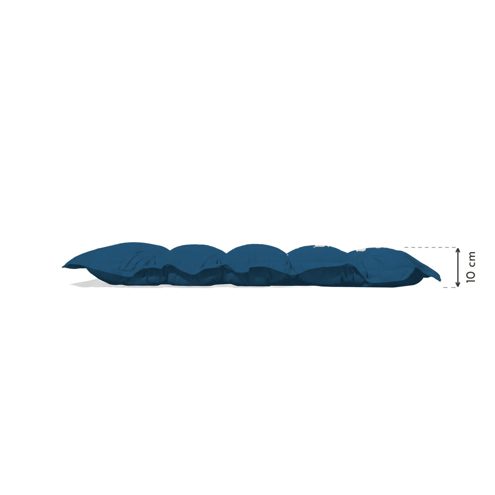 Almofada Acolchoada para Banco e Chão 120x60 Azul Petróleo, tecido hidrófugo