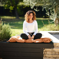 Coussin Banc & Sol Capitonné 120x60 Rouille - Épais 10cm (Polyvalent)