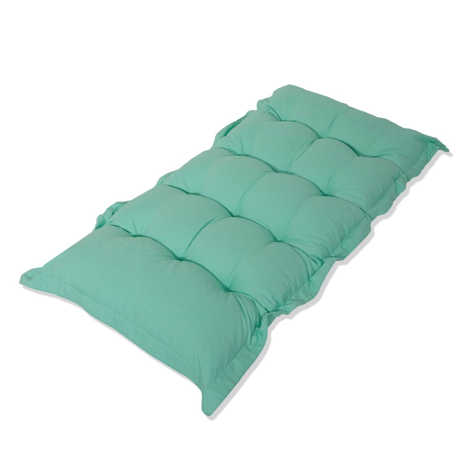 Coussin capitonné Confort Intérieur Extérieur 120x60cm - Vert mint - Deco-arts.fr