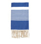 Fouta en coton arthur 100x200cm bleu royal - Deco-arts.fr