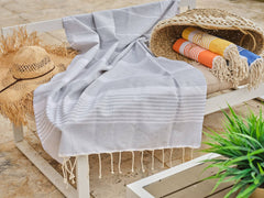 Arthur Baumwoll-Fouta 100x200cm silbergrau