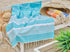 Fouta en coton arthur 100x200cm turquoise - Deco-arts.fr