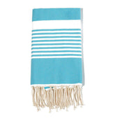 Fouta en coton arthur 100x200cm turquoise - Deco-arts.fr